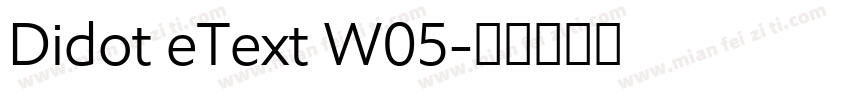 Didot eText W05字体转换